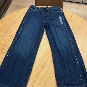 GAP Dark Blue Denim Wide-Leg Jeans